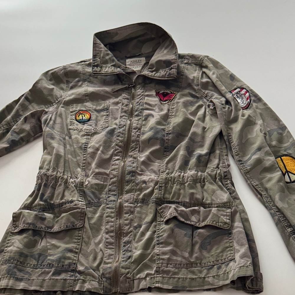 Ashley By 26 International Camouflage Utility Jacket with Patches